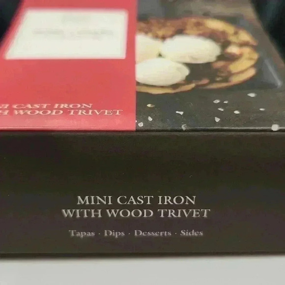 Mini Cast Iron with Wood Trivet-Home and Heart by Boston Warehouse Trading Corp - Picture 3 of 8